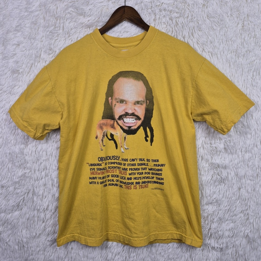 Kerwin Frost Yellow Taco Bell Chihuahua Short Sleeve T-Shirt Sz Medium